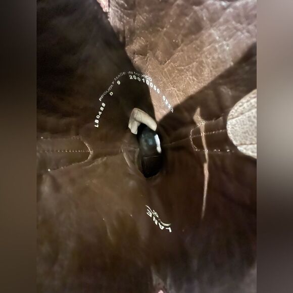 LANE BOOTS LEXINGTON BOOT IN CERAMIC CRACKLE sz 9 white distressed western - Picture 4 of 13